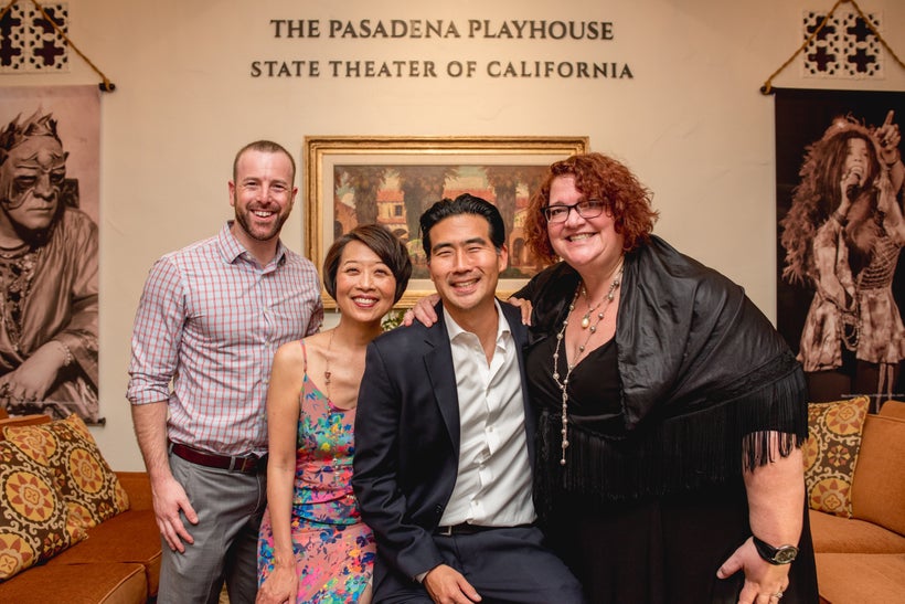 (L-R) Pasadena Playhouse, Producing Artistic Director Danny Feldman; playwright Jeanne Sakata; actor Ryun Yu and director Jes