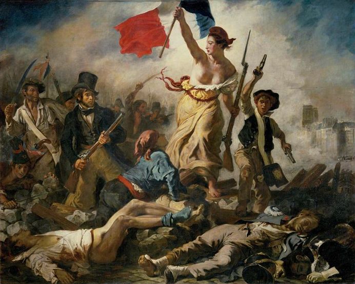 Liberty Leading the People, Eugène Delacroix, 1839, oil on canvas, Louvre, Paris