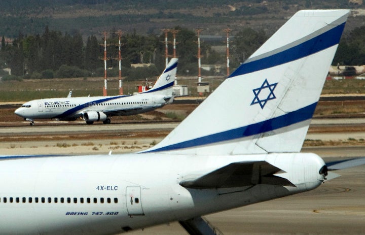 El Al airplanes are seen on the runway at Ben Gurion International airport near Tel Aviv August 22, 2011. The airline, Israel's flag carrier, operates domestic and international flights.