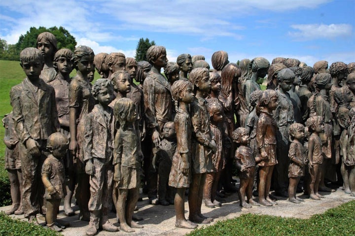 <p>The memorial to the children of Lidice. </p>