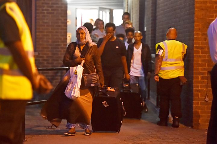 Residents of Taplow Tower in Camden were evacuated from their homes on Friday night with less than an hour's notice