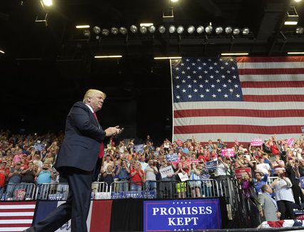 The sitting President holds a campaign style rally in Cedar Rapids, Iowa on June 21st in front of a large crowd of his supporters - many of whom are being “burned and frozen at the same time.”