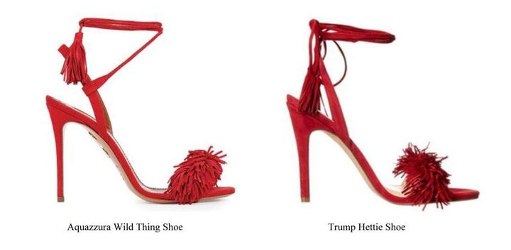 Aquazzura argues in its trademark infringement lawsuit that its Wild Thing shoe is "virtually identical" to the Hettie shoe sold by Ivanka Trump.