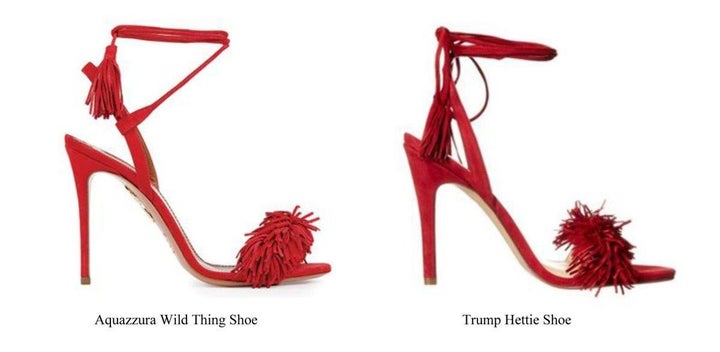 Aquazzura argues in its trademark infringement lawsuit that its Wild Thing shoe is "virtually identical" to the Hettie s