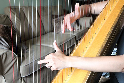 <p><strong>She’s started playing rock tunes on the harp.</strong></p>