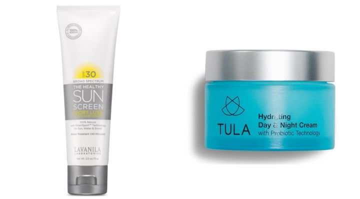 The Healthy Sunscreen from Lavanila and the Hydrating Day & Night Cream from Tula.