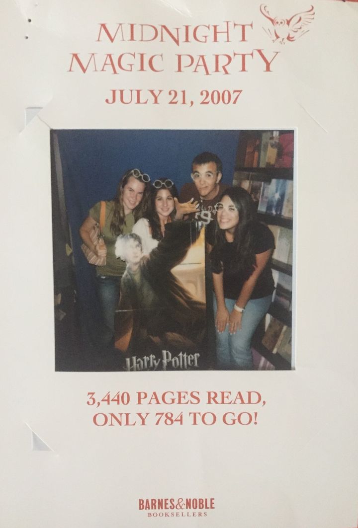 The author and her friends at Barnes & Noble for the midnight release of "Harry Potter and the Deathly Hallows" in 2007.