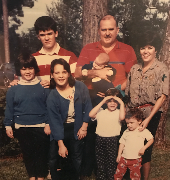 Roussel shared a childhood family photo.