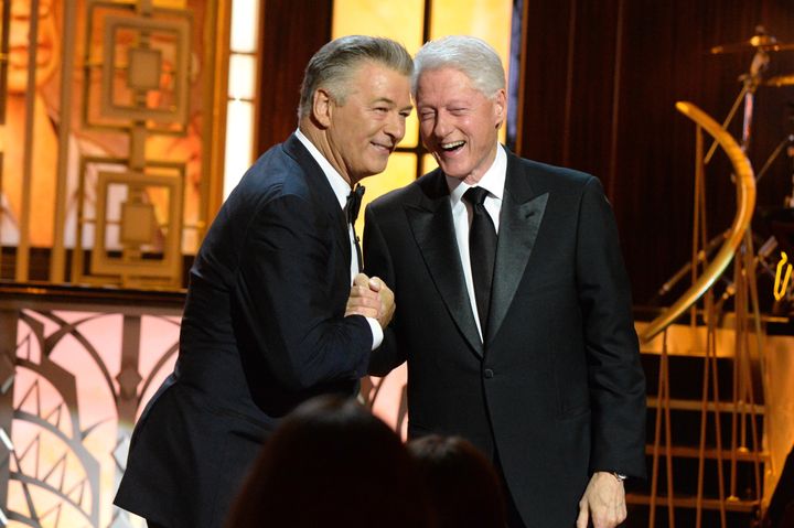 Alec Baldwin and former President Bill Clinton at "One Night Only" event to air July 9 on Spike.