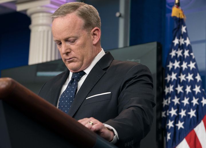 White House press secretary Sean Spicer has held fewer and fewer on-camera press briefings.
