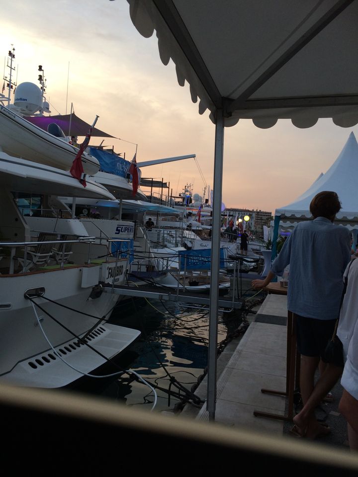 Rows of Yachts at Sunset During The Cannes Lions Festival