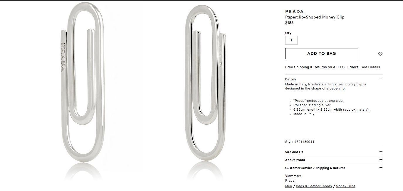 paperclip shaped money clip