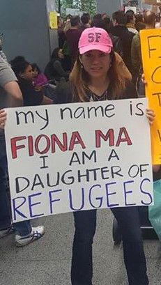 My name is Fiona Ma. I am the daughter of refugees.