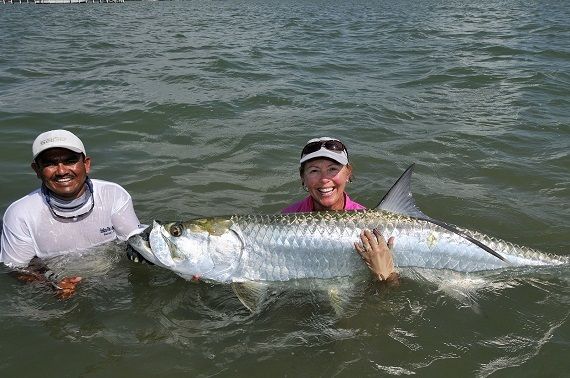 A big one that didn’t get away in the Belize River.