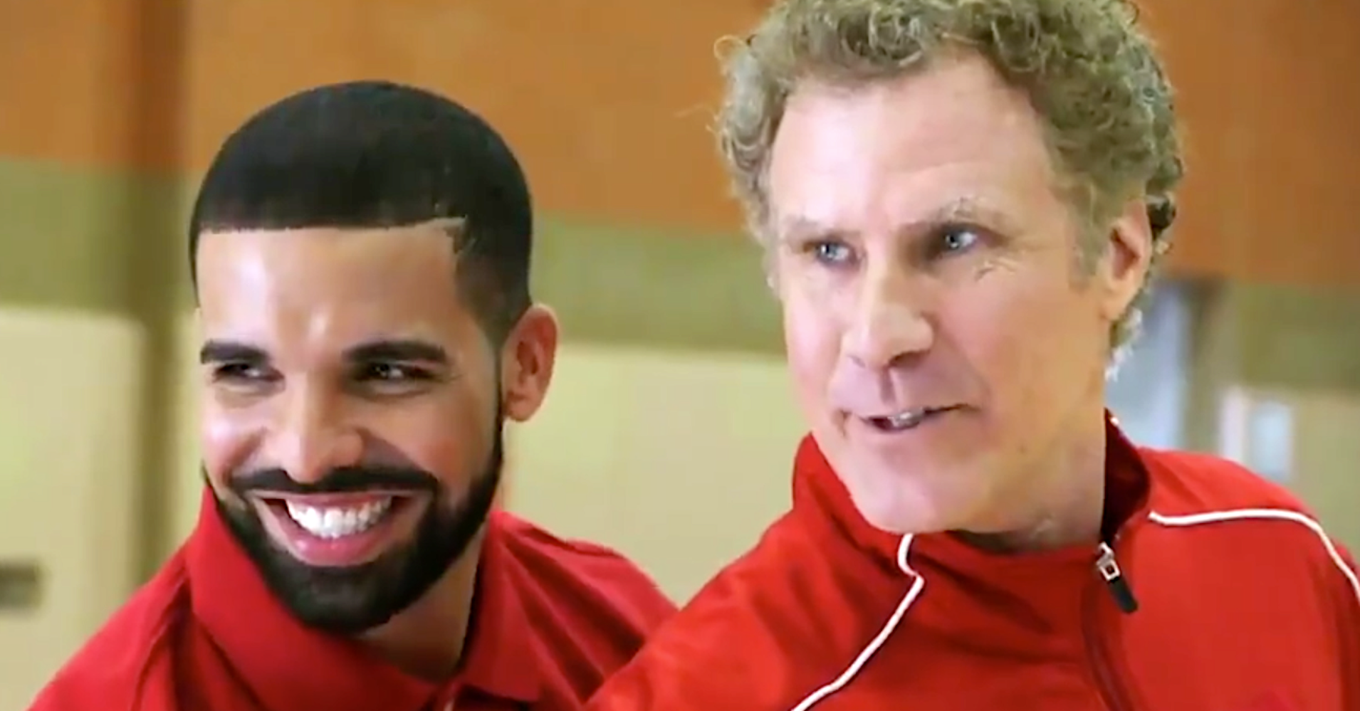 Drake And Will Ferrell Teach NBA Stars The Best Way To Shake Hands