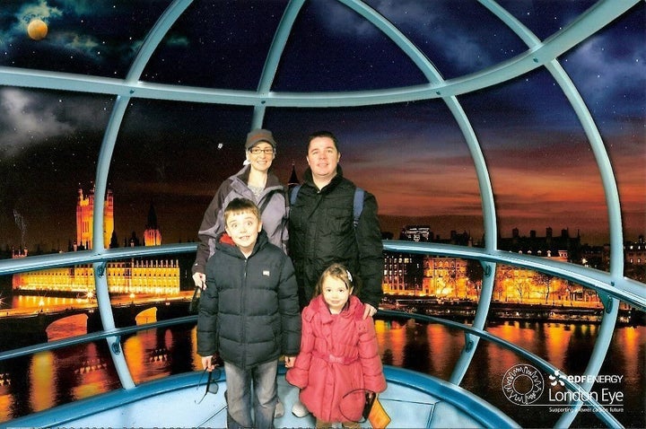 Katie Scarbrough, her husband Stuart and their two children.