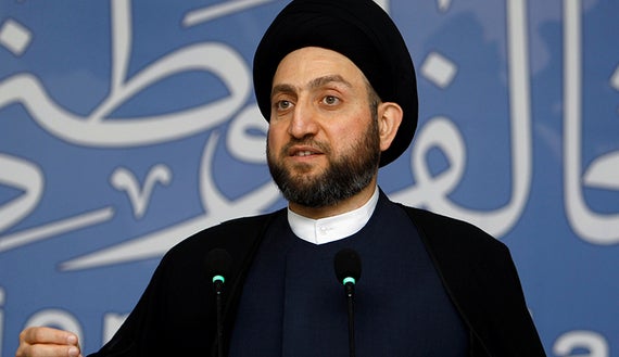 Ammar al-Hakim, leader of the Iraqi National Alliance party, speaks during a news conference with Iraqi Kurdistan Region Pres
