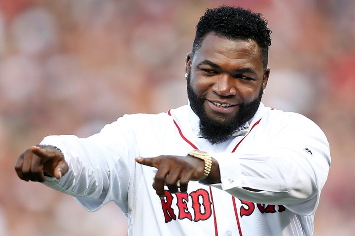 Former Boston Red Sox player David Ortiz during his jersey number retirement ceremony on June 23.