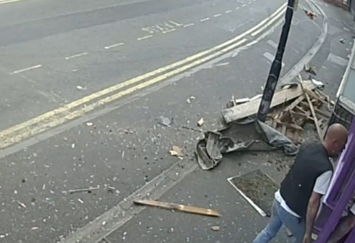 Smith was seen moments after strolling into a nearby pub