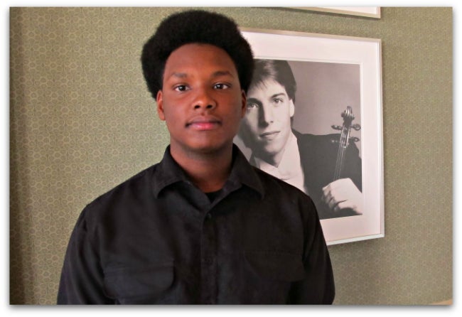 Cedric Quinn, a 10th-grader, began playing bassoon in the fifth grade. 