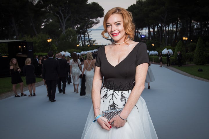 Lohan at the amfAR Gala in Cannes on May 25.