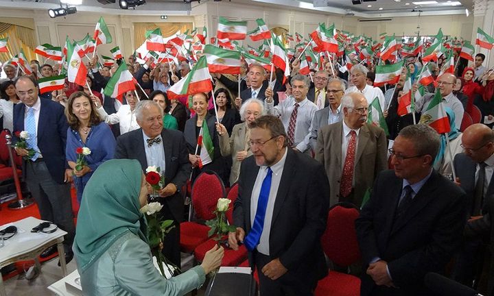 MEP Gérard Deprez with Maryam Rajavi in Auvers-sur-Oise on Saturday, September 10, 2016 