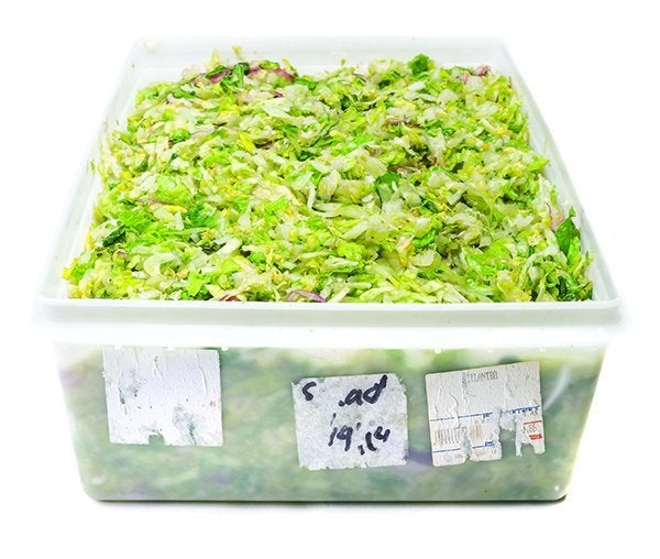 This is pico de lettuce, when made on a large scale.