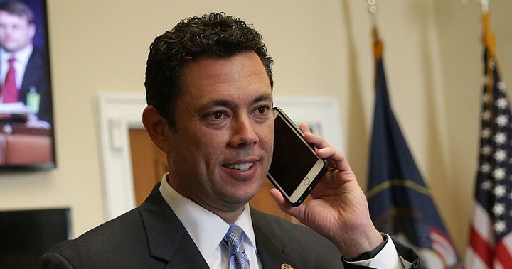 U.S Rep. Jason Chaffetz talks on the phone in his office October 7, 2015 on Capitol Hill in Washington, DC.