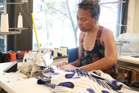 Saint Louis Fashion Incubator, Reuben’s seamstress Camille