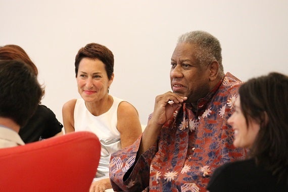 <p>Saint Louis Fashion Fund Founder, Susan Sherman with André Leon Talley </p>