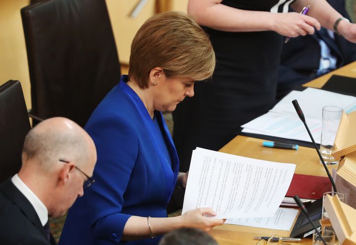 Nicola Sturgeon in Scottish Parliament this week said her plans for indy ref 2 were on hold