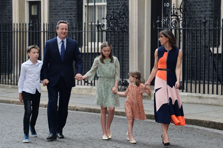 The Cameron family leave Downing Street last July