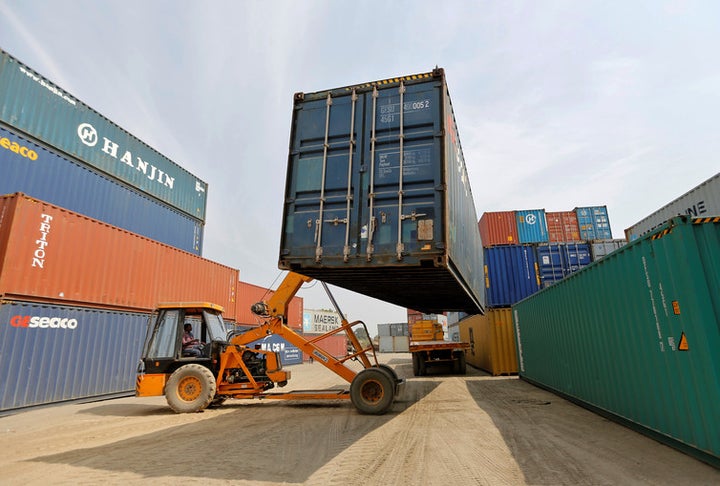 The Thar Dry Port in Sanand, in the western state of Gujarat in India
