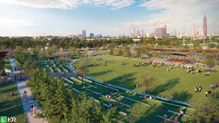 A rendering of the future Cook Park in Atlanta, GA.
