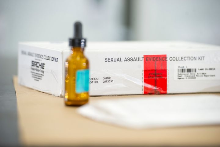 A sexual assault evidence collection kit from the Ohio Bureau of Criminal Investigation Laboratory. 
