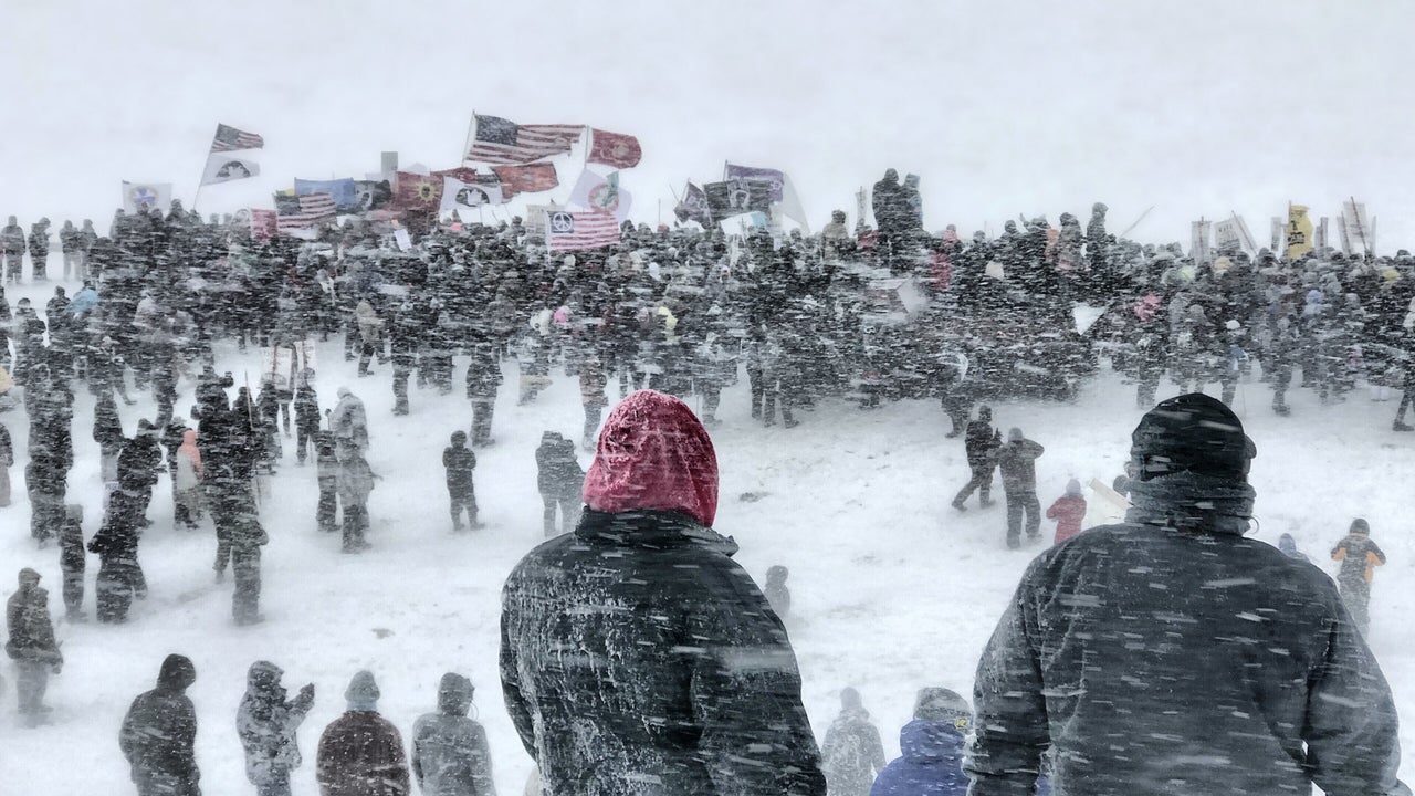 Juan Carlos Castañeda. Astoria NY, United States. 1st Place – The America I Know.“These pictures were taken on December 5th, 2016 at Standing Rock, North Dakota. That day the water protectors, the people standing up for the Sioux tribe were supposed to get evicted by the Morton County Sheriff’s Department. Thousands of veterans came to the aid of those of us who were protesting. They told us that they had vowed to protect this country from all enemies, foreign and domestic. President Obama announced that the Dakota Access Pipeline had to be halted until an investigation was made. The veterans still marched on that afternoon and made sure to let everyone know that they were there helping protect Standing Rock. Mother Nature stepped in that day with a blizzard of 40 to 50 mph winds with temperatures of -30F. The height of the storm and the march was captured with the photo that was selected for first place. Everyone there stood until it was physically impossible to continue. Shortly after that picture was taken everyone had to go back to camp and the officers on the other side of the bridge had to leave as well. It was a great reminder of who truly was in charge.”