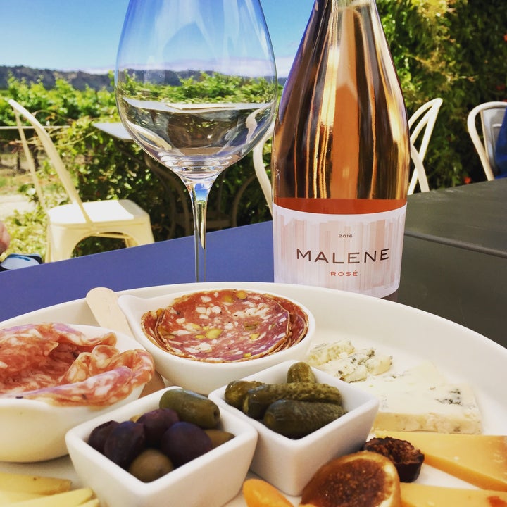 <p>Al fresco dining at Chamisal Tasting Room</p>