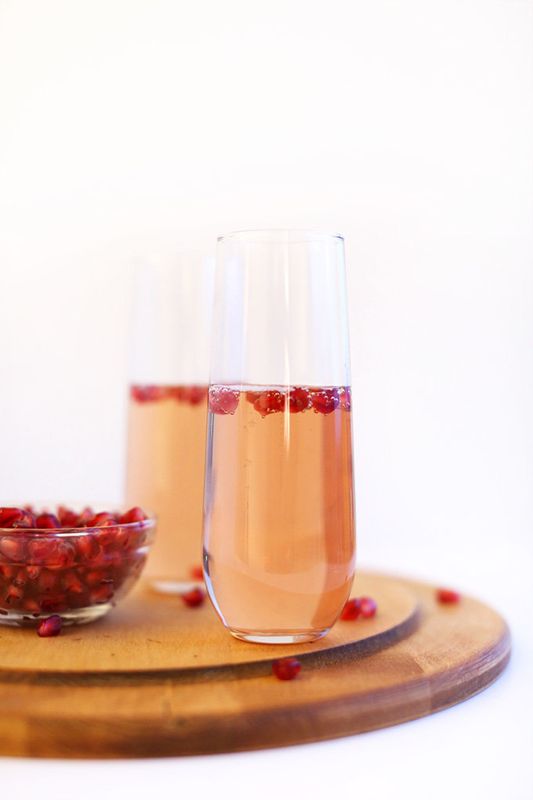 Get the St. Germaine Pomegranate Spritzer recipe from Minimalist Baker