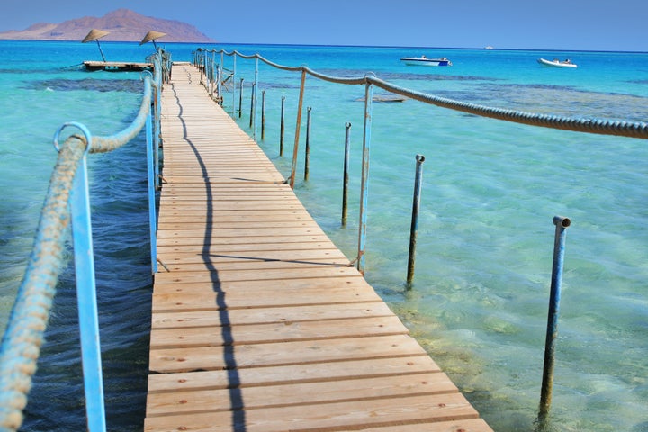 Tiran Island lies across the Straits of Tiran. 