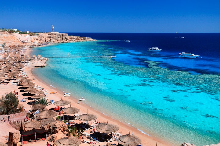 Ras Um Sid beach in Sharm el Sheikh. 