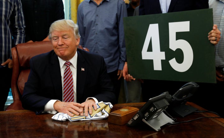 While honoring members of baseball's 2016 World Series champion Chicago Cubs, President Donald Trump on Wednesday makes remarks about health care at the White House.