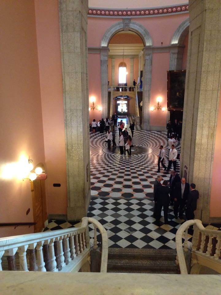 Strange things can happen in the Ohio Statehouse, but events rarely make grown men cry.