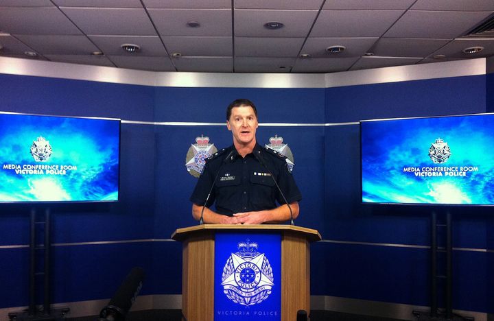 Victoria state police Deputy Commissioner Shane Patton speaks during a press conference in Melbourne, Australia, on June 29