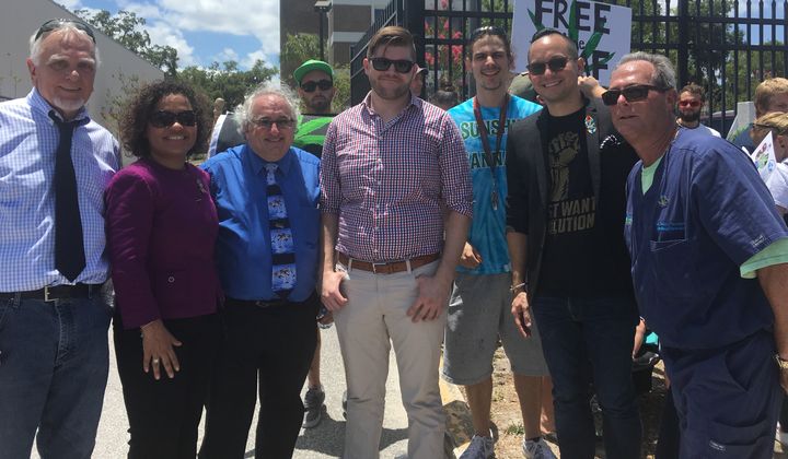 Speakers at a rally in Orlando included Judge Doug Bench(ret) Rep. Amy Mercado, Gary Stein, Anthony Livio, Michael Thompson, Isaiah Abenchuchen, Rep.Carlos Guillermo Smith and Dr. Barry Gordon.