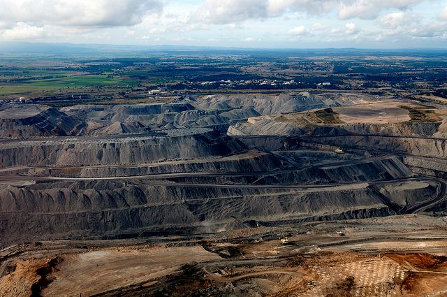 Open cut coal mine in the Hunter Valley - the seize of this mine will be dwarfed by the Carmichael project.