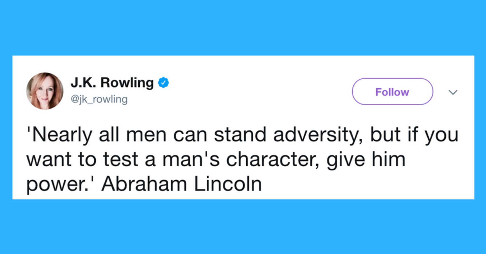 Jk Rowling Puts Trumps Latest Sexist Tweet Into Chilling Perspective Huffpost 