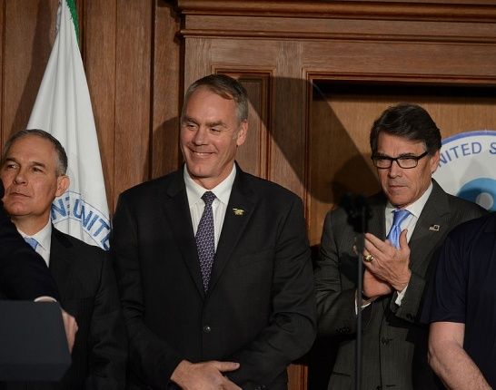 From left to right — EPA Administrator Scott Pruitt, Interior Secretary Ryan Zinke and Energy Secretary Rick Perry. 