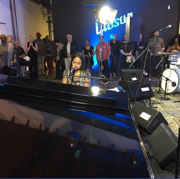 Jensen McRae performing during 4 The Love Sessions.