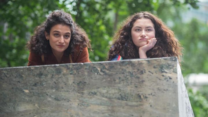 Jenny Slate and Abby Quinn play sisters in the film, “Landline.”