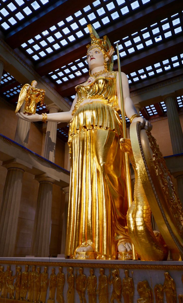 The towering Athena in the Parthenon by local sculptor Alan LeQuire.